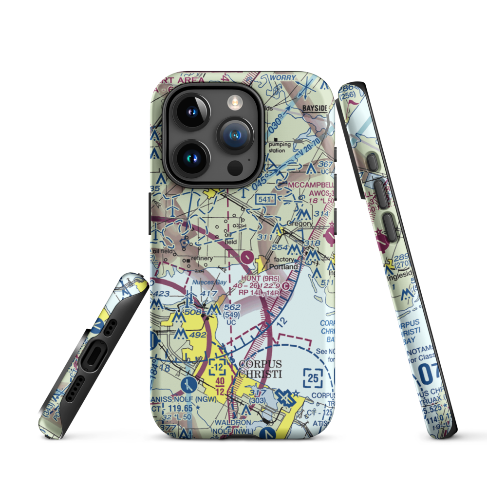 Hunt Airport (9R5) VFR Sectional  Tough iPhone Case iPhone 15 Pro model shown