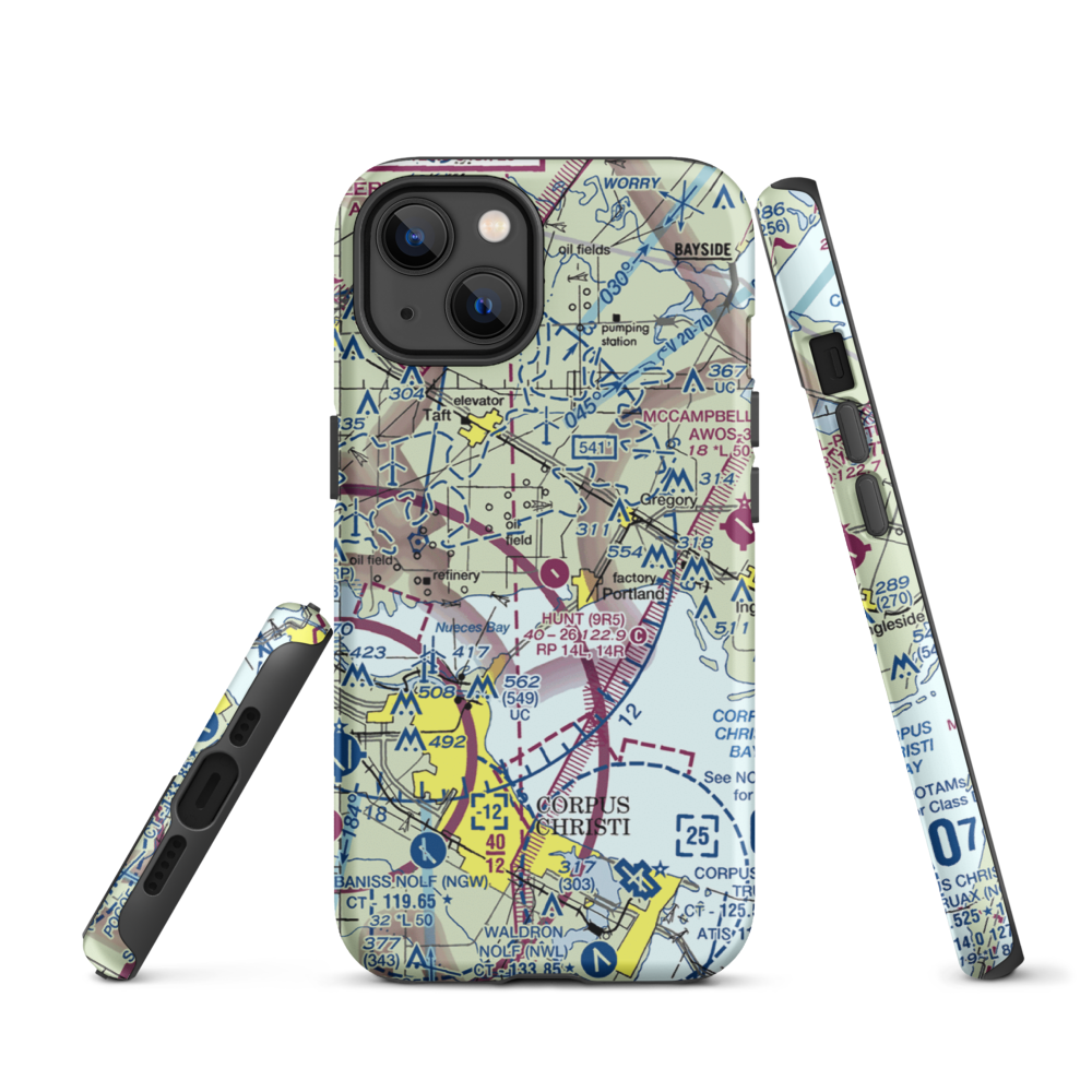 Hunt Airport (9R5) VFR Sectional  Tough iPhone Case iPhone 13 model shown