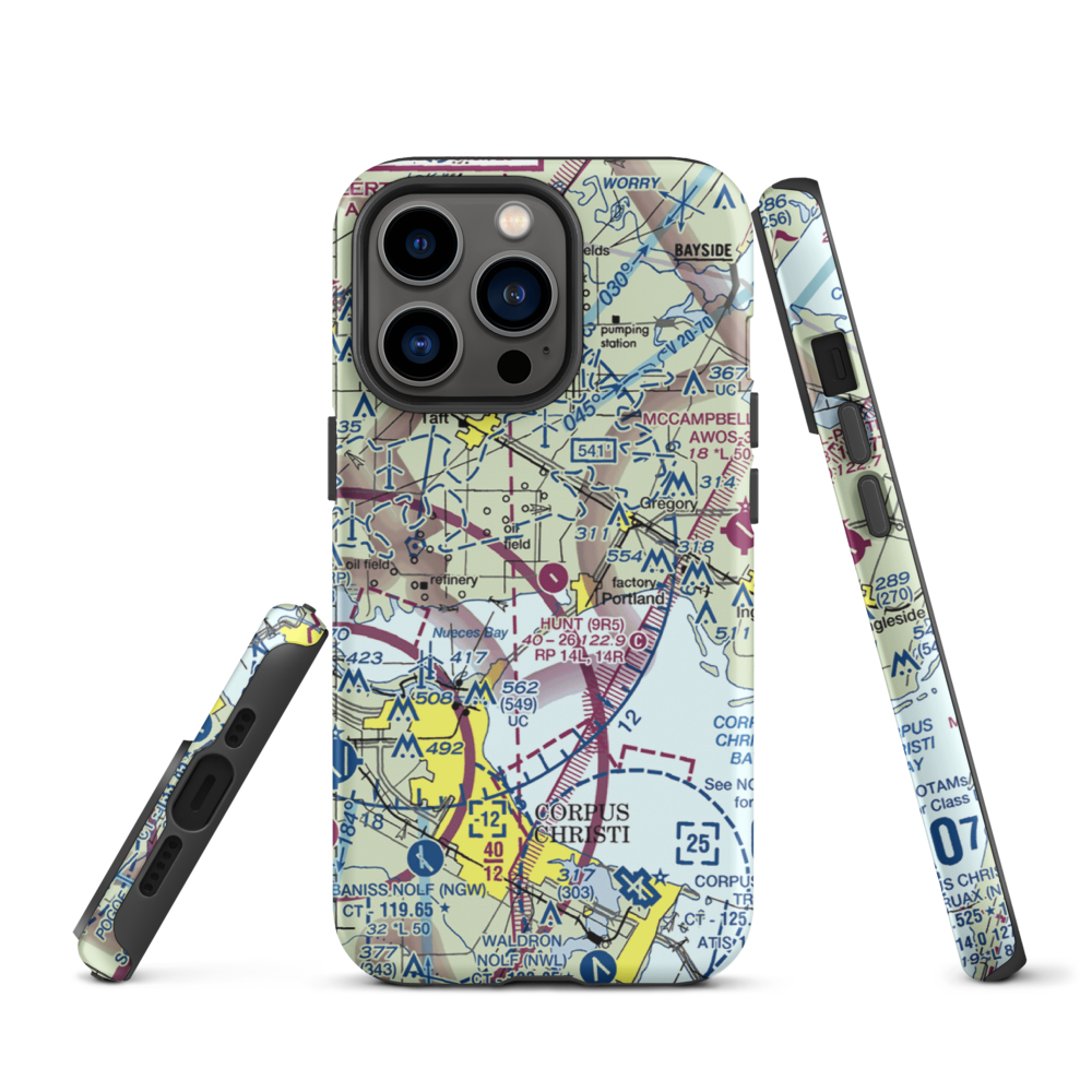 Hunt Airport (9R5) VFR Sectional  Tough iPhone Case iPhone 13 Pro model shown