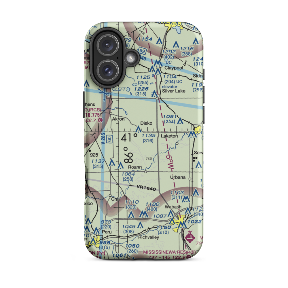 Hunter Airport (82IN) VFR Sectional  Tough iPhone Case iPhone 16 Plus model shown