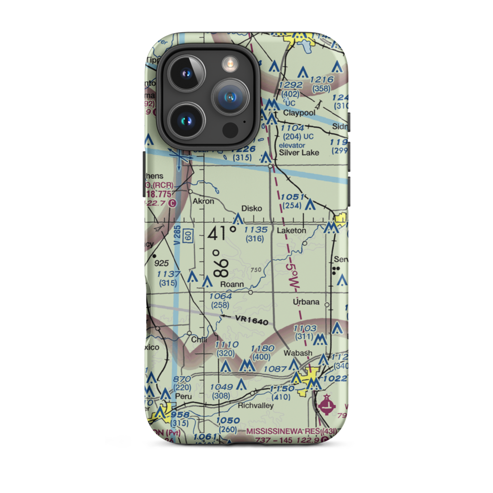 Hunter Airport (82IN) VFR Sectional  Tough iPhone Case iPhone 16 Pro Max model shown