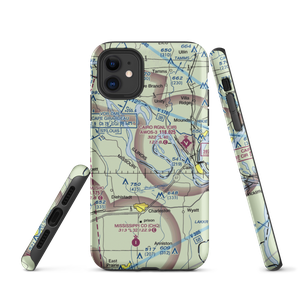 Hunter Raffety Elevators Inc Airport (92IL) VFR Sectional  Tough iPhone Case