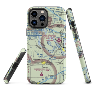 Hunter Raffety Elevators Inc Airport (92IL) VFR Sectional  Tough iPhone Case