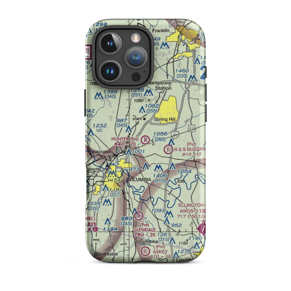 Hunter STOLport (06TN) VFR Sectional  Tough iPhone Case iPhone 16 Pro Max model shown