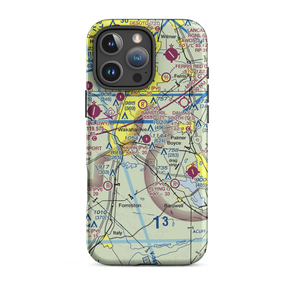 Hurn Airport (TA60) VFR Sectional  Tough iPhone Case iPhone 16 Pro Max model shown