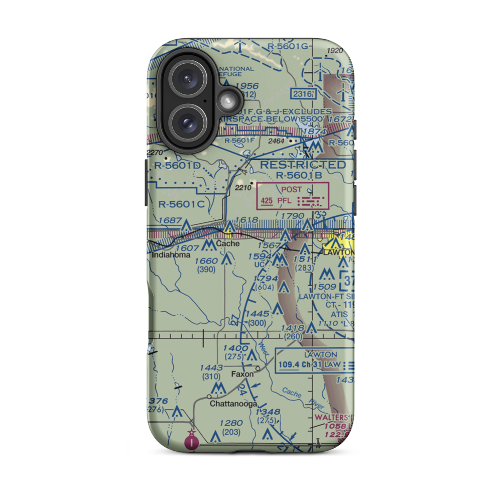 Huscher Field (85OL) VFR Sectional  Tough iPhone Case iPhone 16 Plus model shown