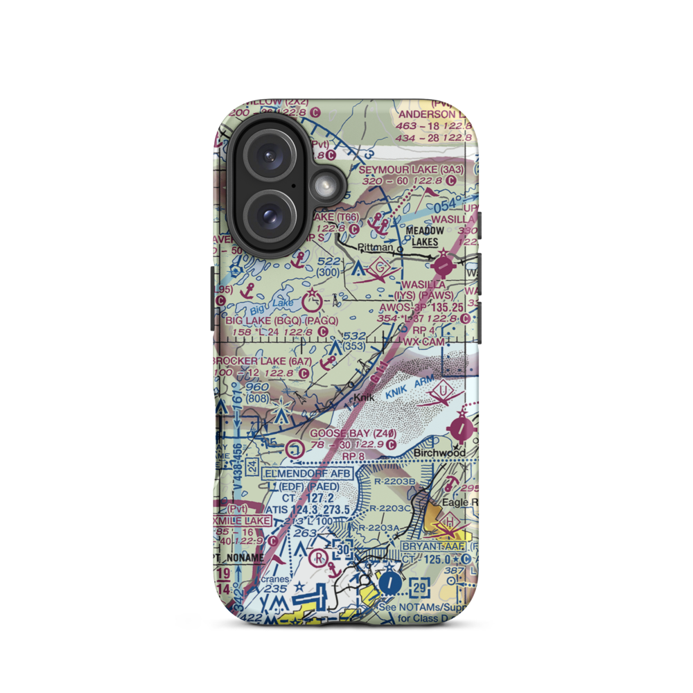 Huttunen Strip (79AK) VFR Sectional  Tough iPhone Case iPhone 16 model shown