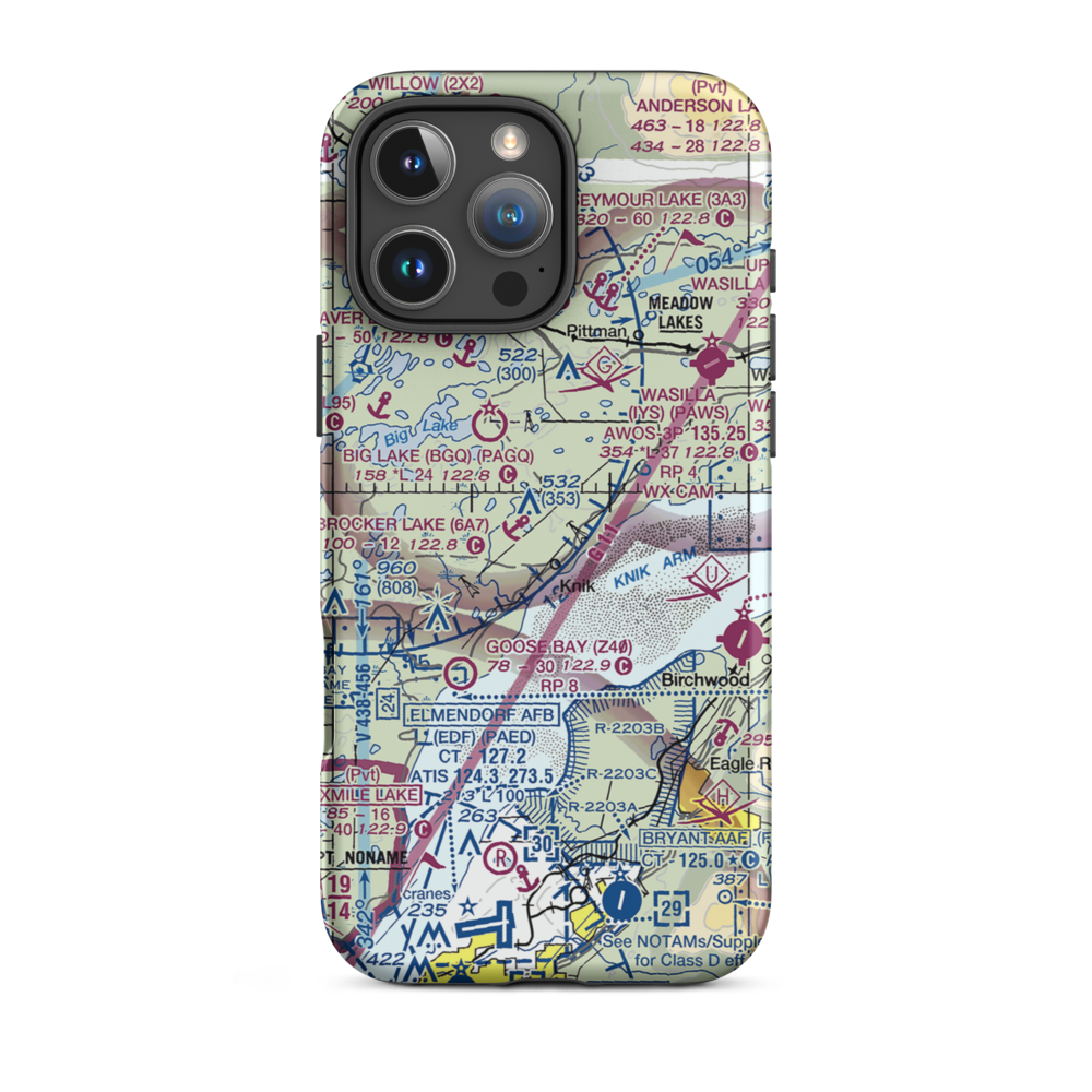 Huttunen Strip (79AK) VFR Sectional  Tough iPhone Case iPhone 16 Pro Max model shown
