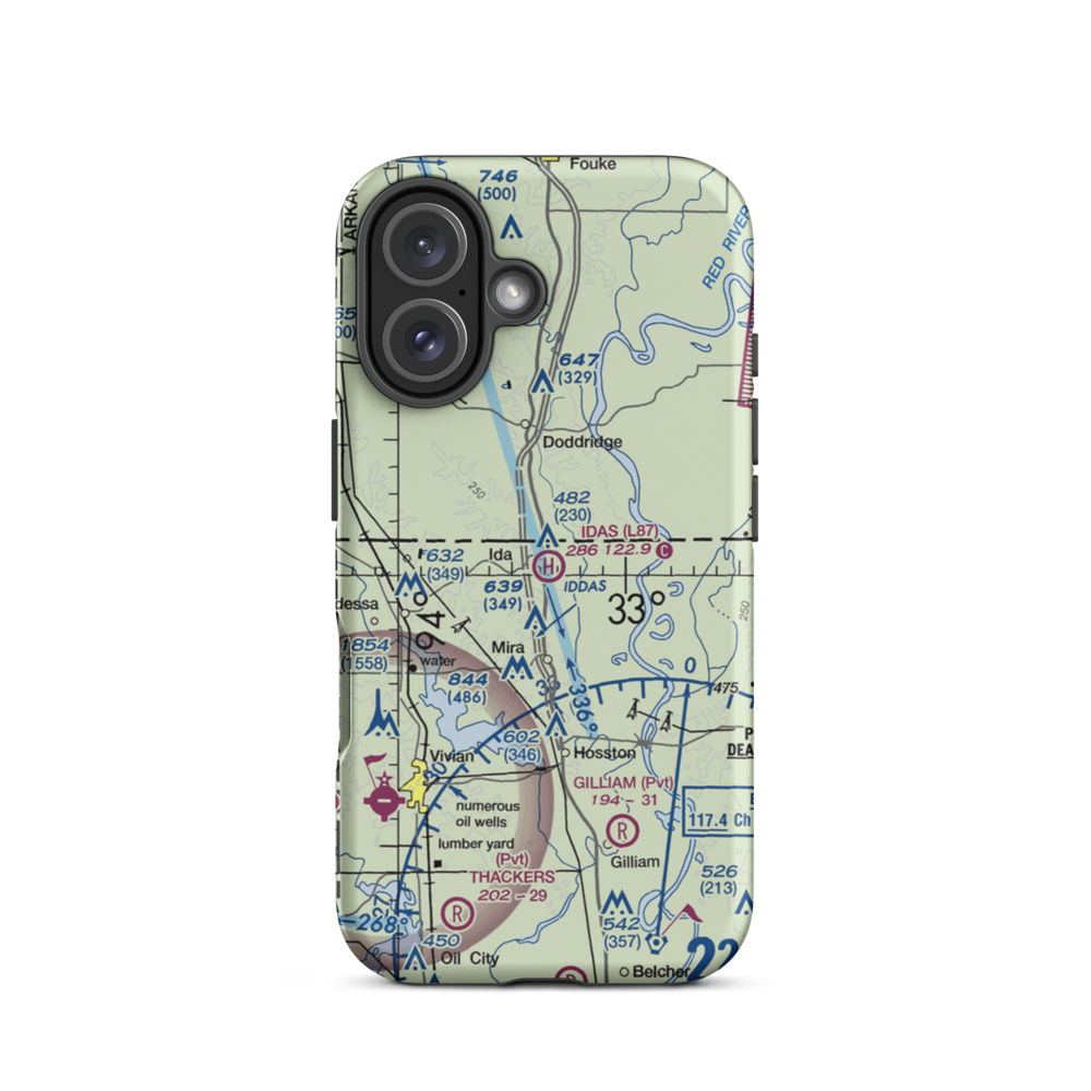 Ida's Heliport (L87) VFR Sectional  Tough iPhone Case iPhone 16 model shown