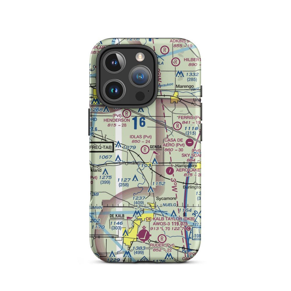 Idlas Restricted Landing Area (IL60) VFR Sectional  Tough iPhone Case iPhone 16 Pro model shown
