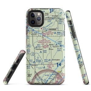 Illinois Valley Parachute Club Airport (81IL) VFR Sectional  Tough iPhone Case