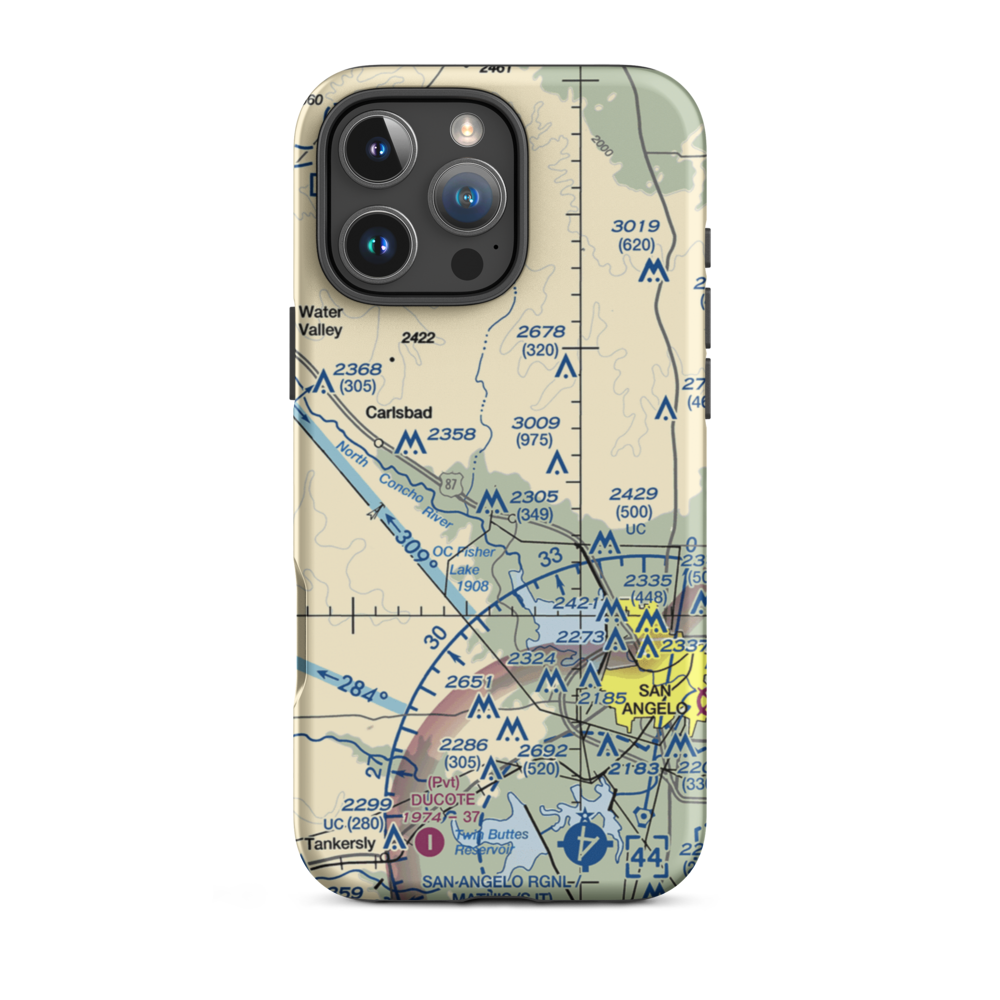 In the Air Boys (US-0339) VFR Sectional  Tough iPhone Case iPhone 16 Pro Max model shown