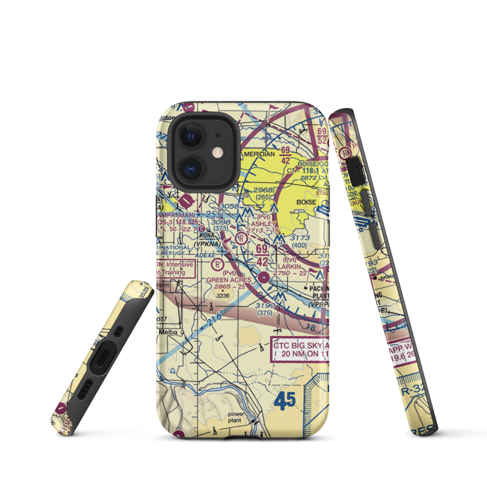 Indian Creek Ranch Airport (3ID7) VFR Sectional  Tough iPhone Case iPhone 12 mini model shown