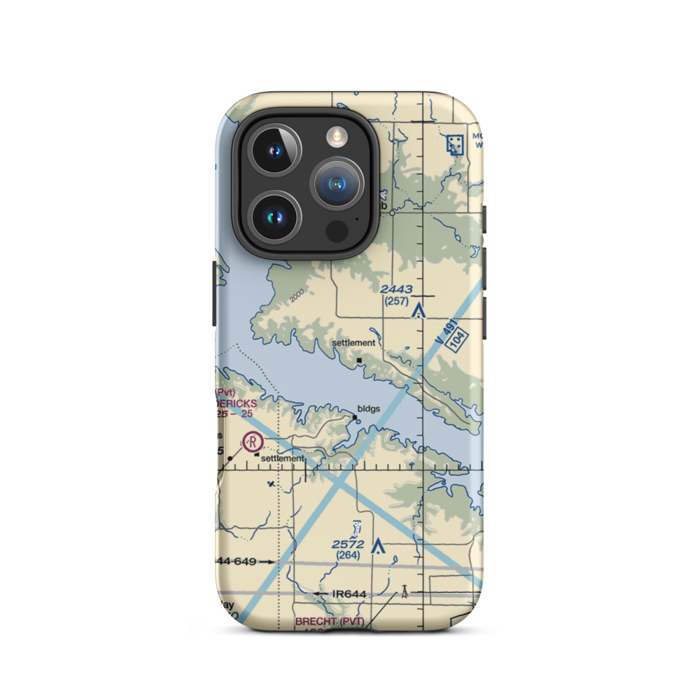 Indian Hill Resort Airport (ND87) VFR Sectional  Tough iPhone Case iPhone 16 Pro model shown