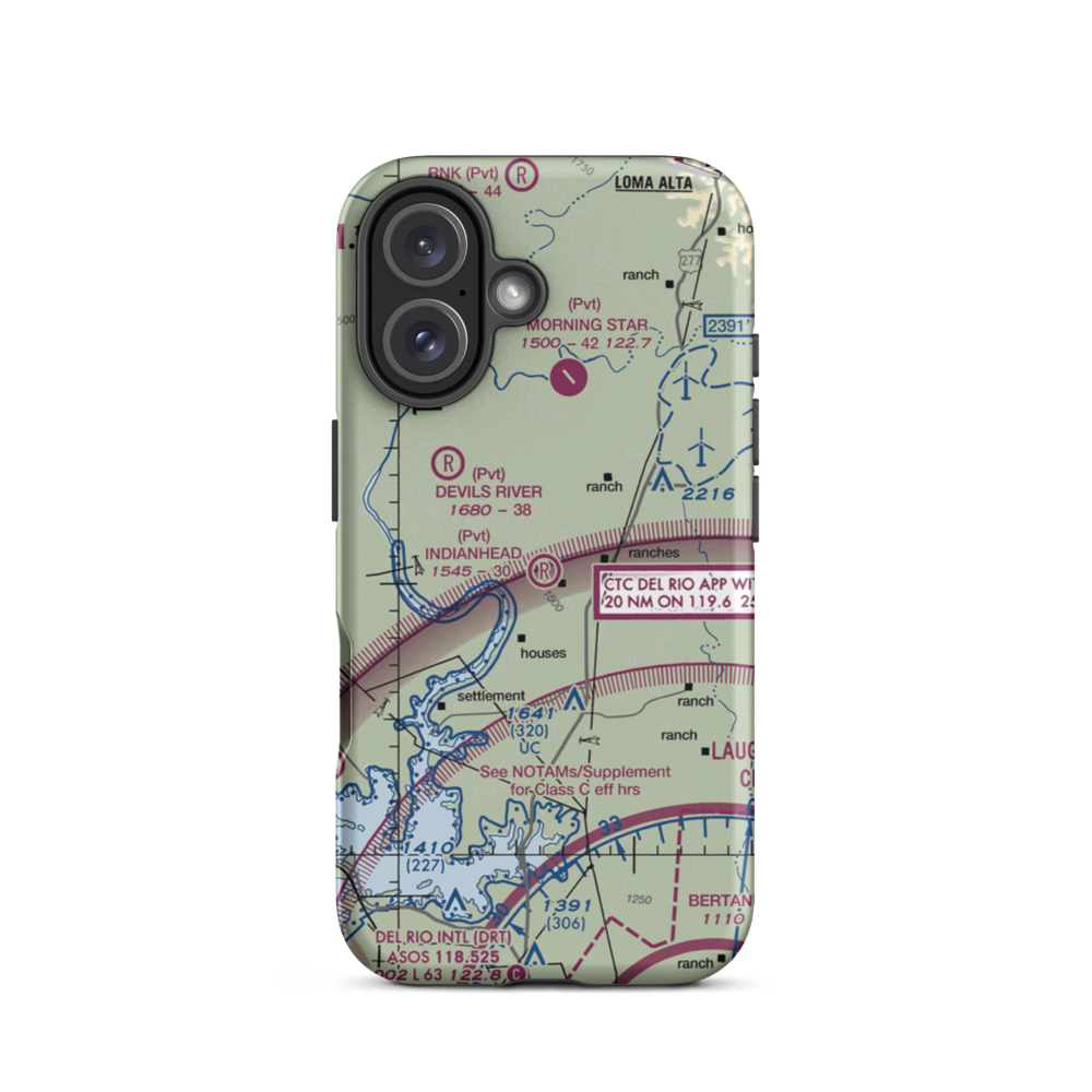 Indianhead Ranch Airport (1TS9) VFR Sectional  Tough iPhone Case iPhone 16 model shown