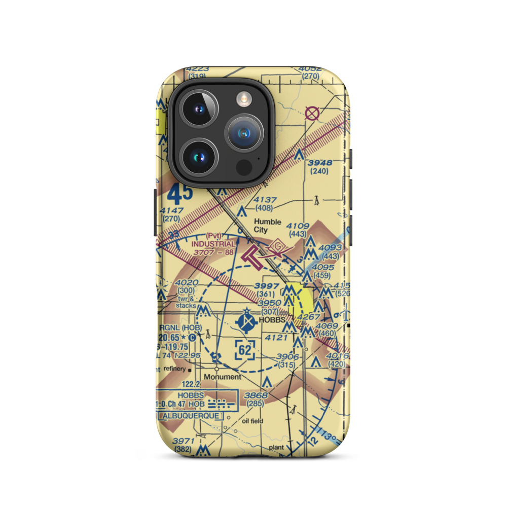 Industrial Airpark (NM83) VFR Sectional  Tough iPhone Case iPhone 16 Pro model shown