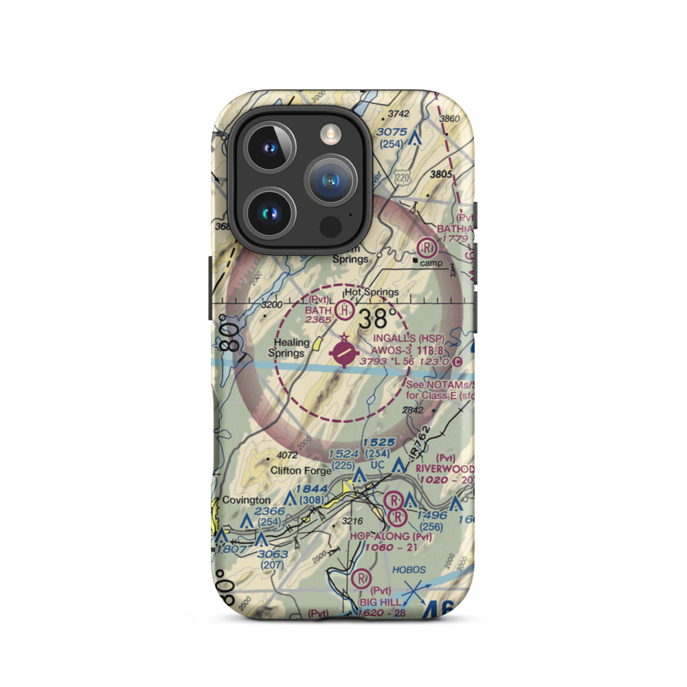 Ingalls Field (HSP) VFR Sectional  Tough iPhone Case iPhone 16 Pro model shown
