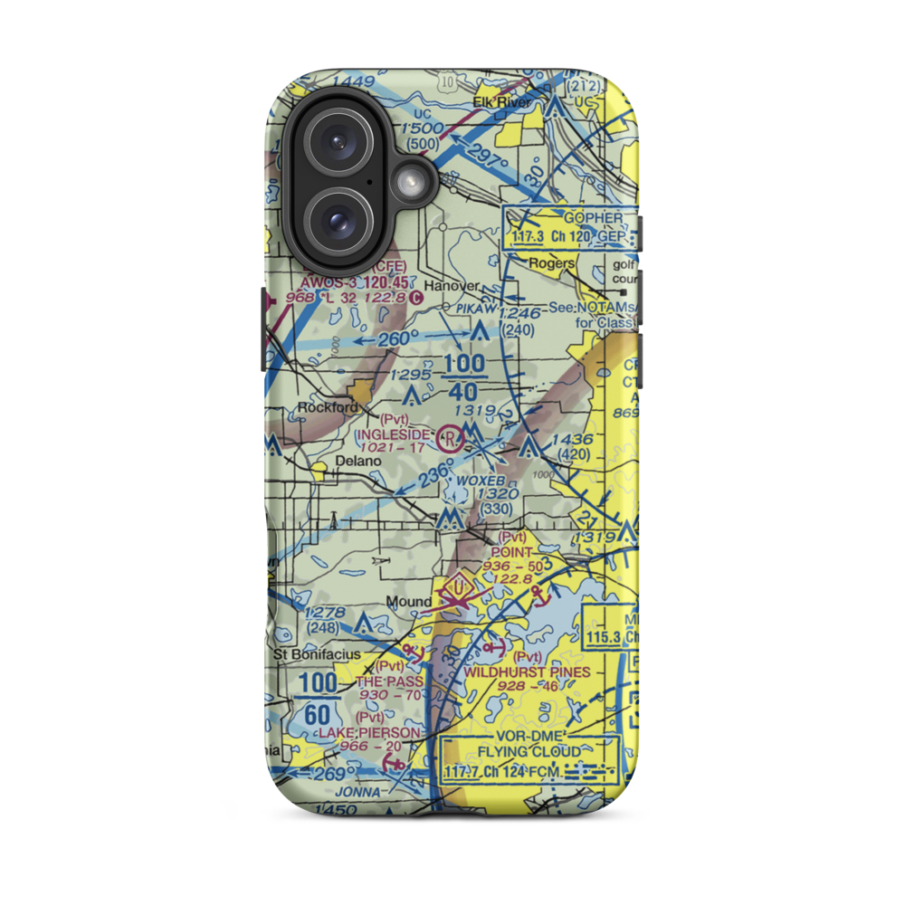Ingleside Airport (MN66) VFR Sectional  Tough iPhone Case iPhone 16 Plus model shown