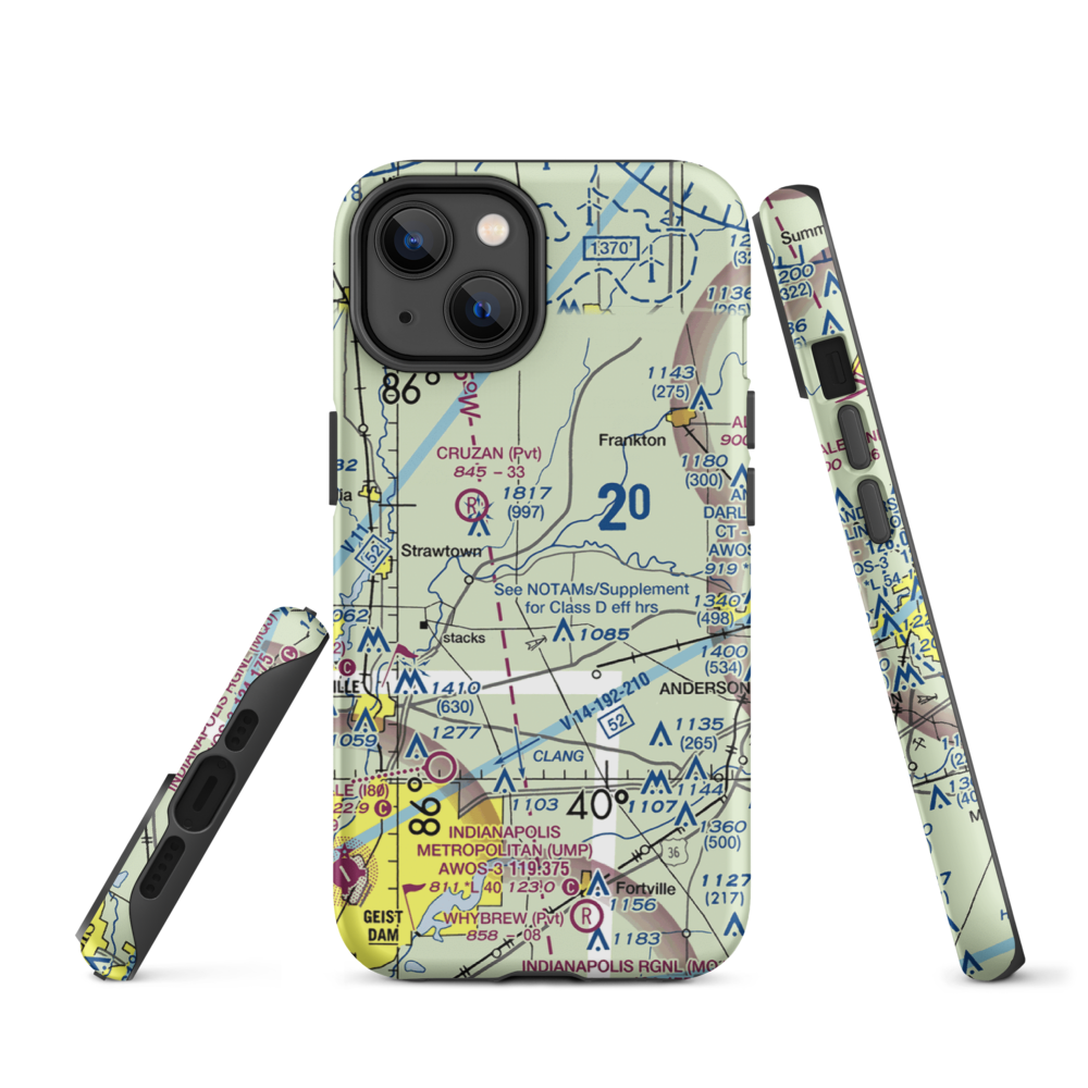 Irion Airport (II94) VFR Sectional  Tough iPhone Case iPhone 14 model shown