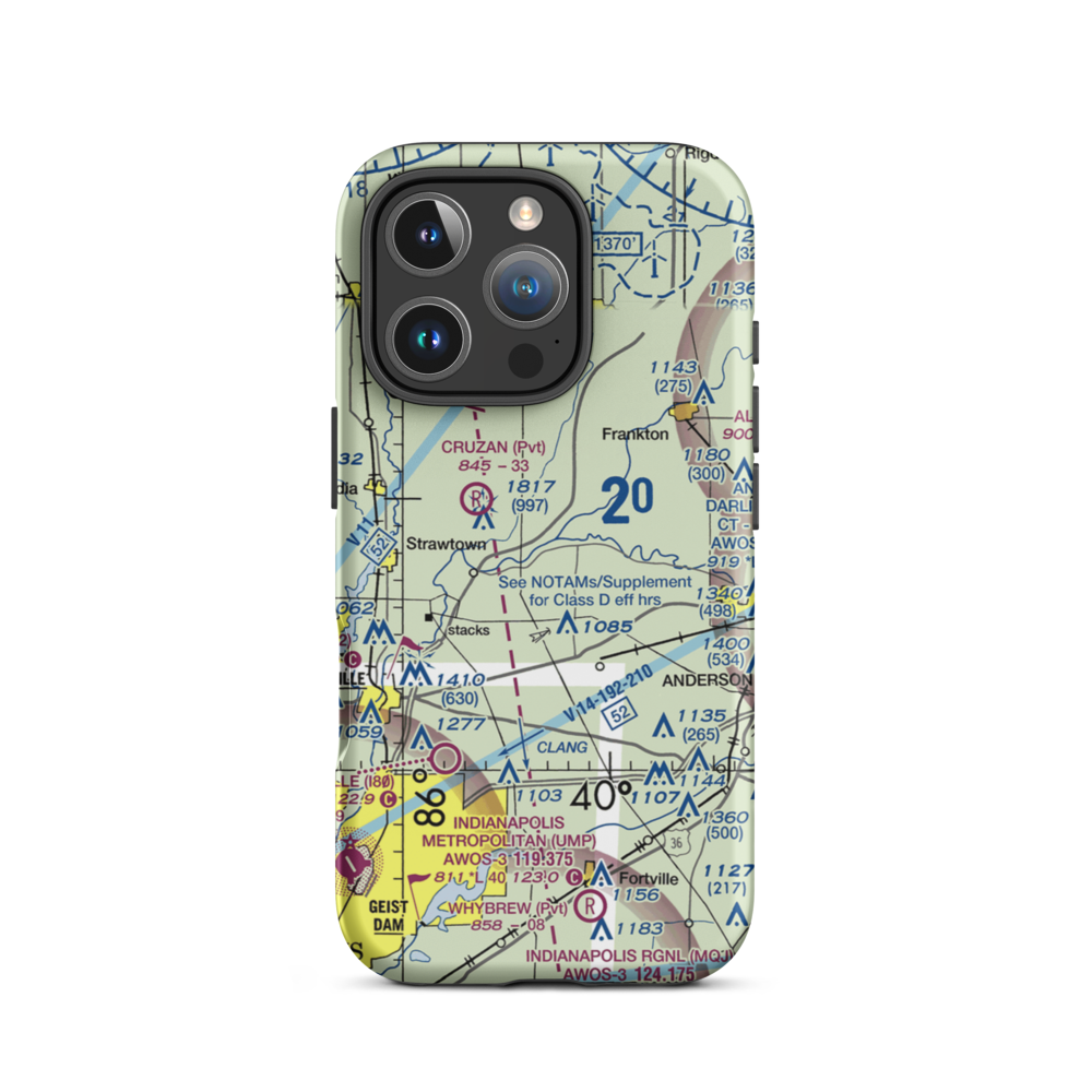 Irion Airport (II94) VFR Sectional  Tough iPhone Case iPhone 16 Pro model shown