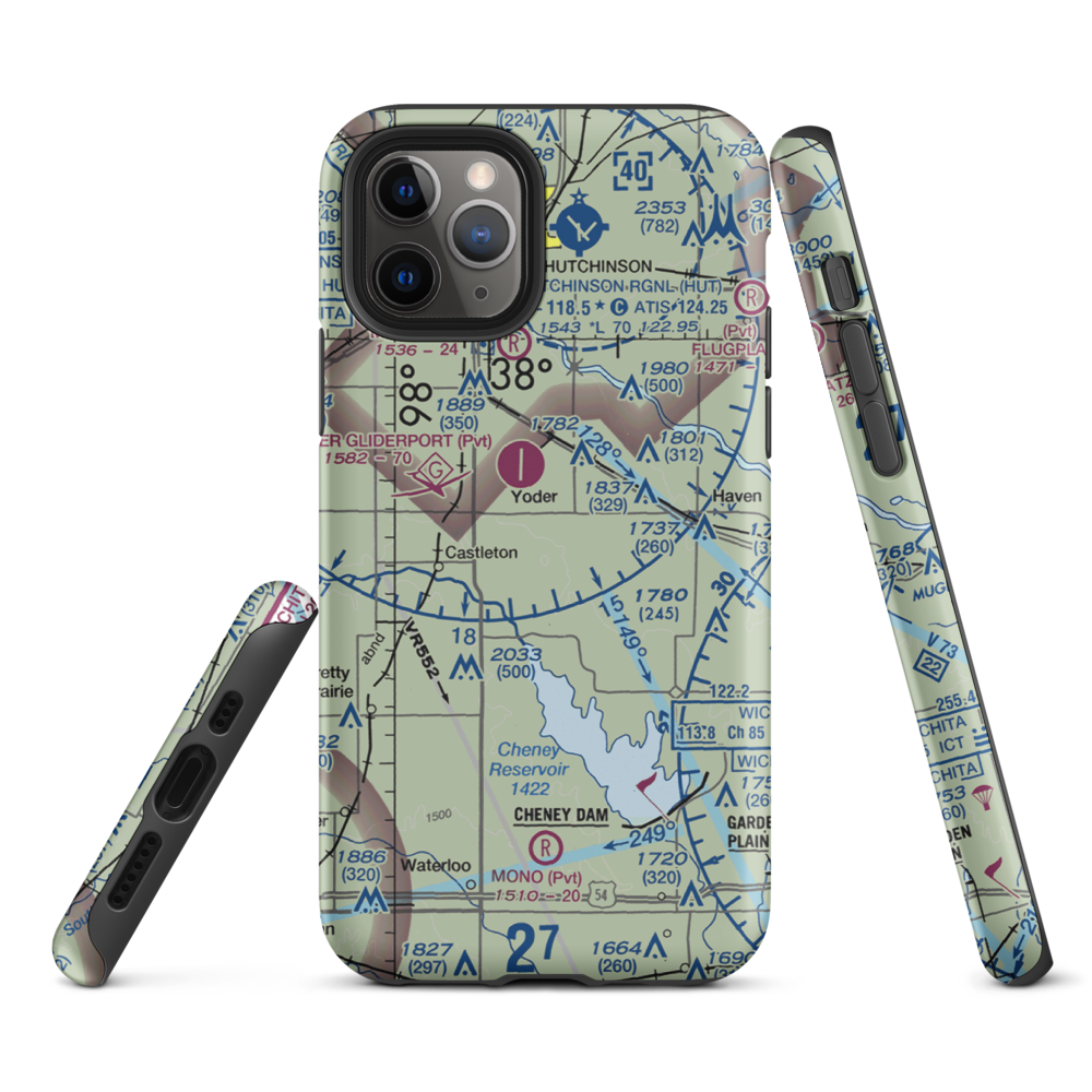 Irish Creek Airfield (SN51) VFR Sectional  Tough iPhone Case iPhone 11 Pro model shown