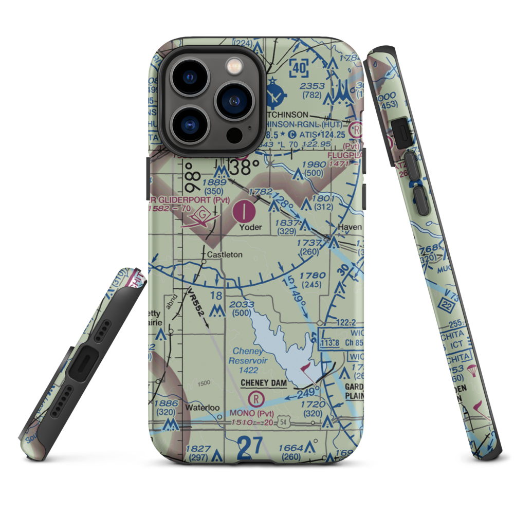 Irish Creek Airfield (SN51) VFR Sectional  Tough iPhone Case iPhone 13 Pro Max model shown