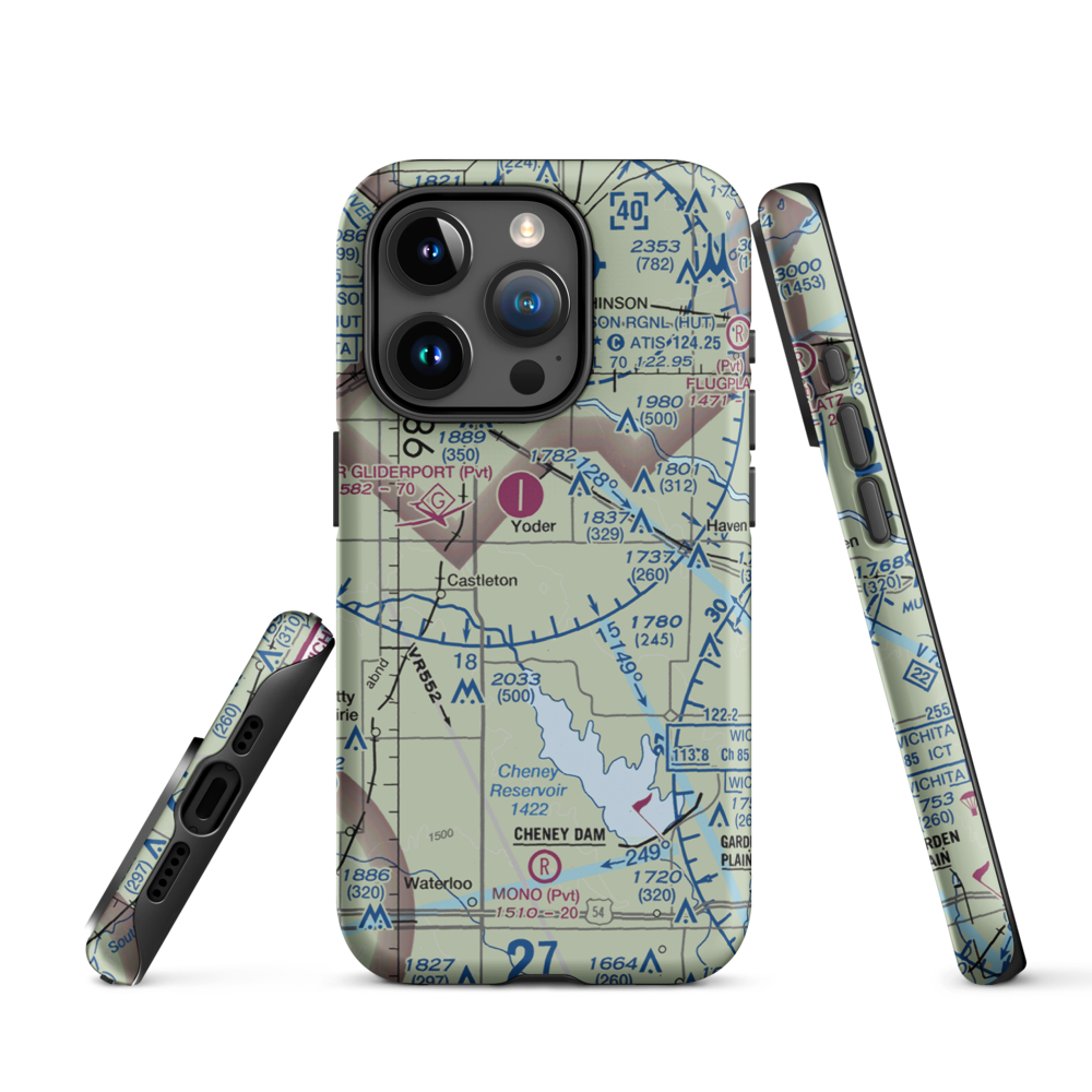 Irish Creek Airfield (SN51) VFR Sectional  Tough iPhone Case iPhone 15 Pro model shown