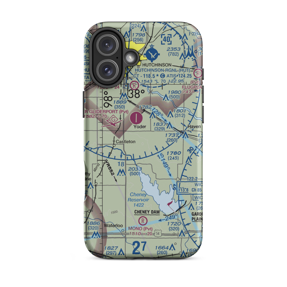 Irish Creek Airfield (SN51) VFR Sectional  Tough iPhone Case iPhone 16 Plus model shown