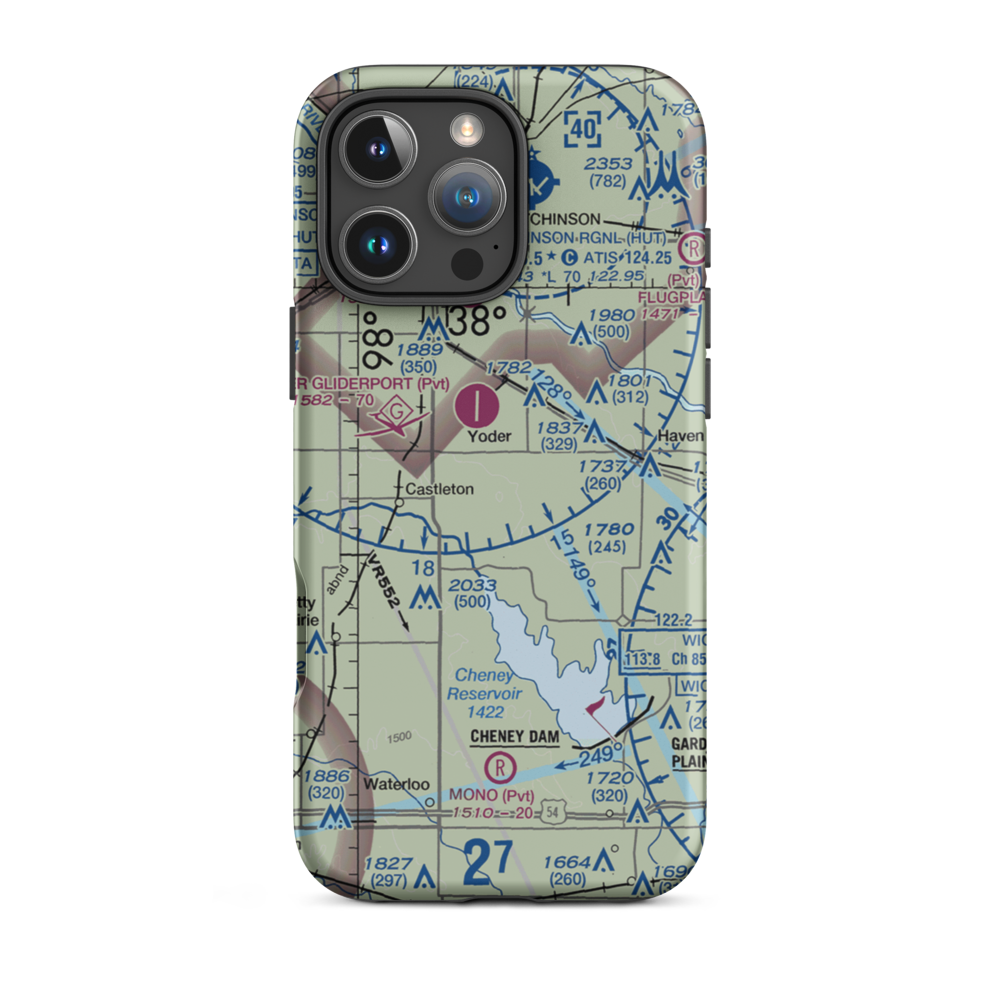 Irish Creek Airfield (SN51) VFR Sectional  Tough iPhone Case iPhone 16 Pro Max model shown