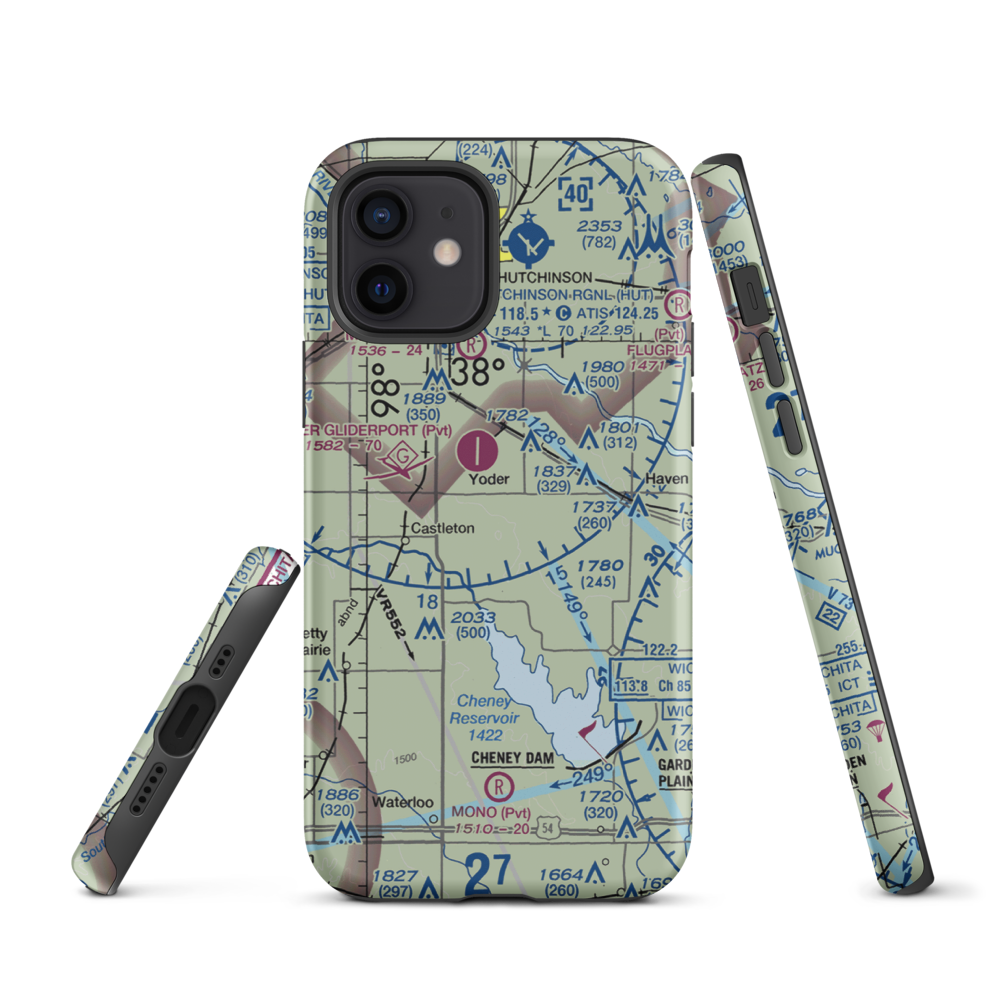 Irish Creek Airfield (SN51) VFR Sectional  Tough iPhone Case iPhone 12 model shown