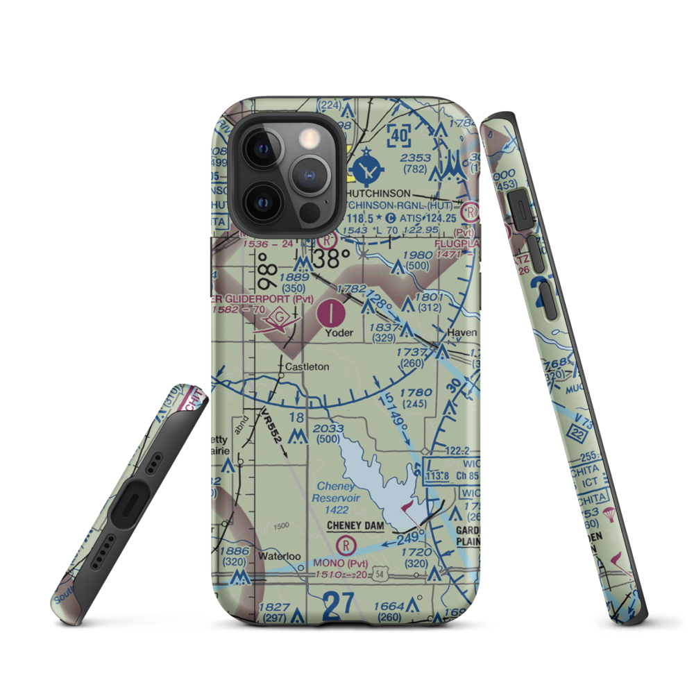 Irish Creek Airfield (SN51) VFR Sectional  Tough iPhone Case iPhone 12 Pro model shown