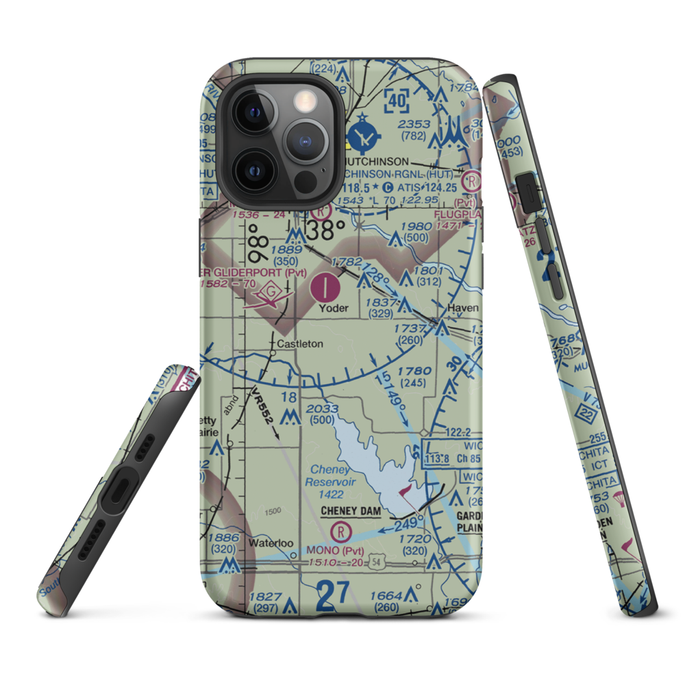 Irish Creek Airfield (SN51) VFR Sectional  Tough iPhone Case iPhone 12 Pro Max model shown