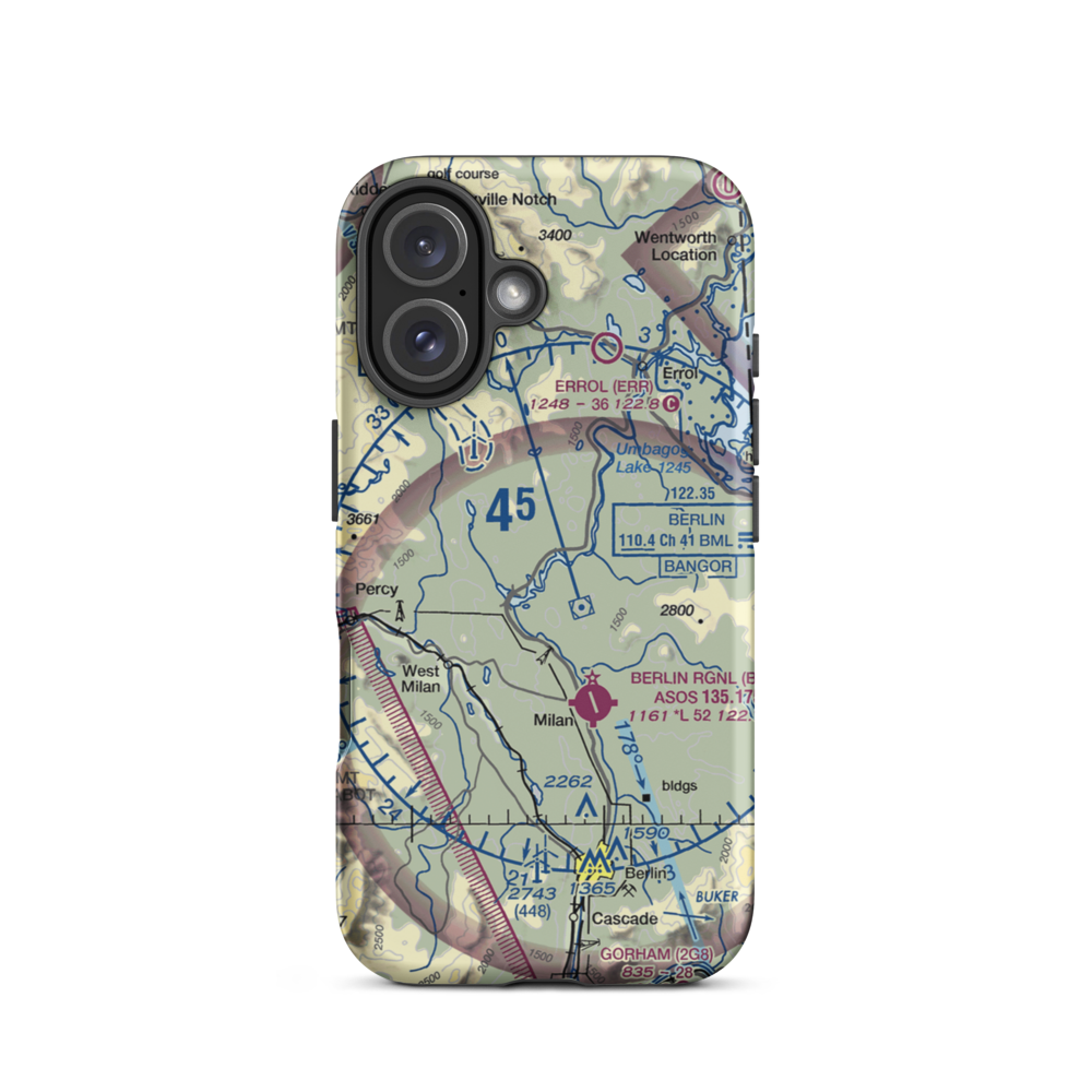 Iroquois Landing Seaplane Base (02NH) VFR Sectional  Tough iPhone Case iPhone 16 model shown