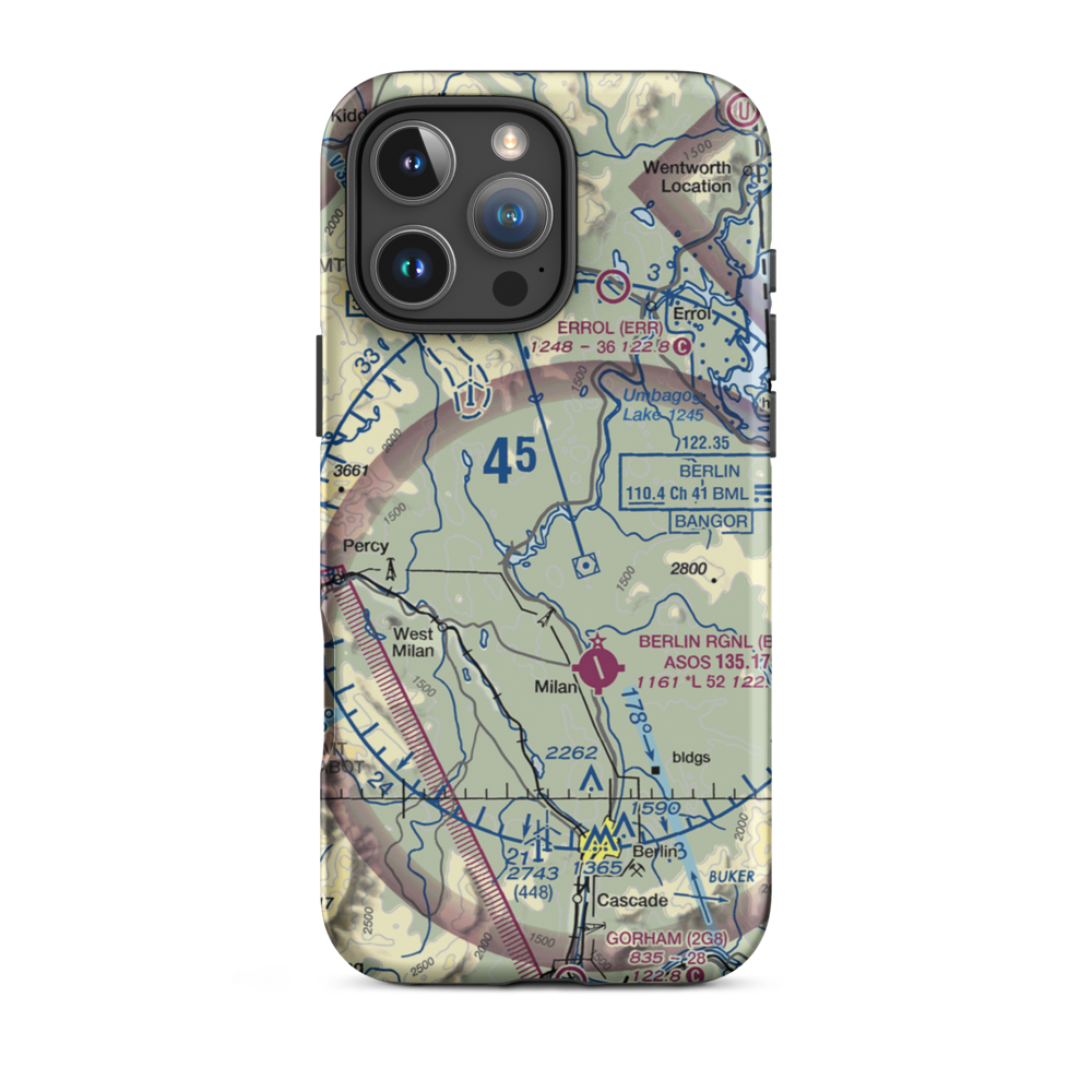 Iroquois Landing Seaplane Base (02NH) VFR Sectional  Tough iPhone Case iPhone 16 Pro Max model shown