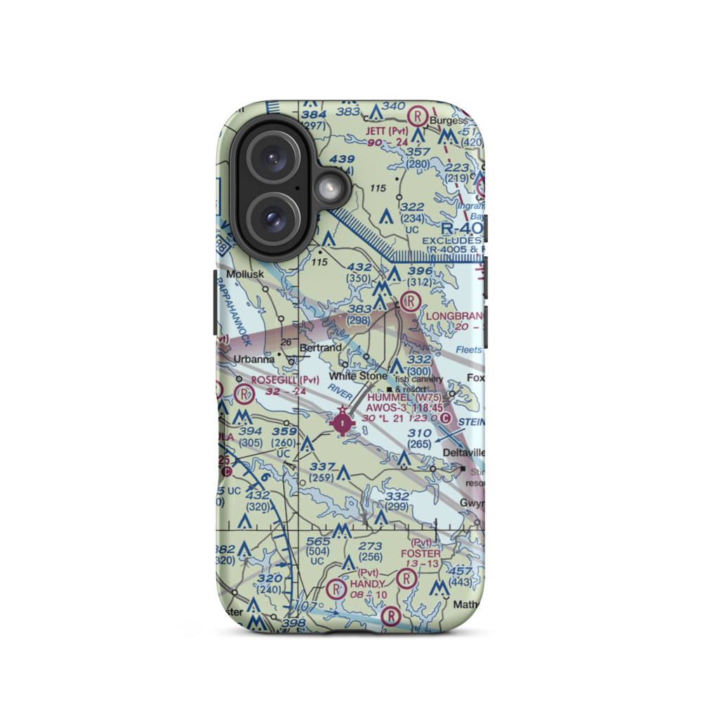 Irvington Marina Seaplane Base (VG21) VFR Sectional  Tough iPhone Case iPhone 16 model shown