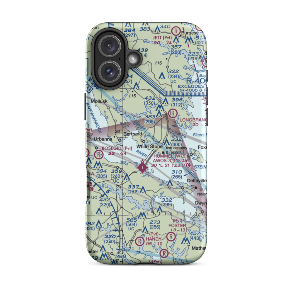 Irvington Marina Seaplane Base (VG21) VFR Sectional  Tough iPhone Case iPhone 16 Plus model shown