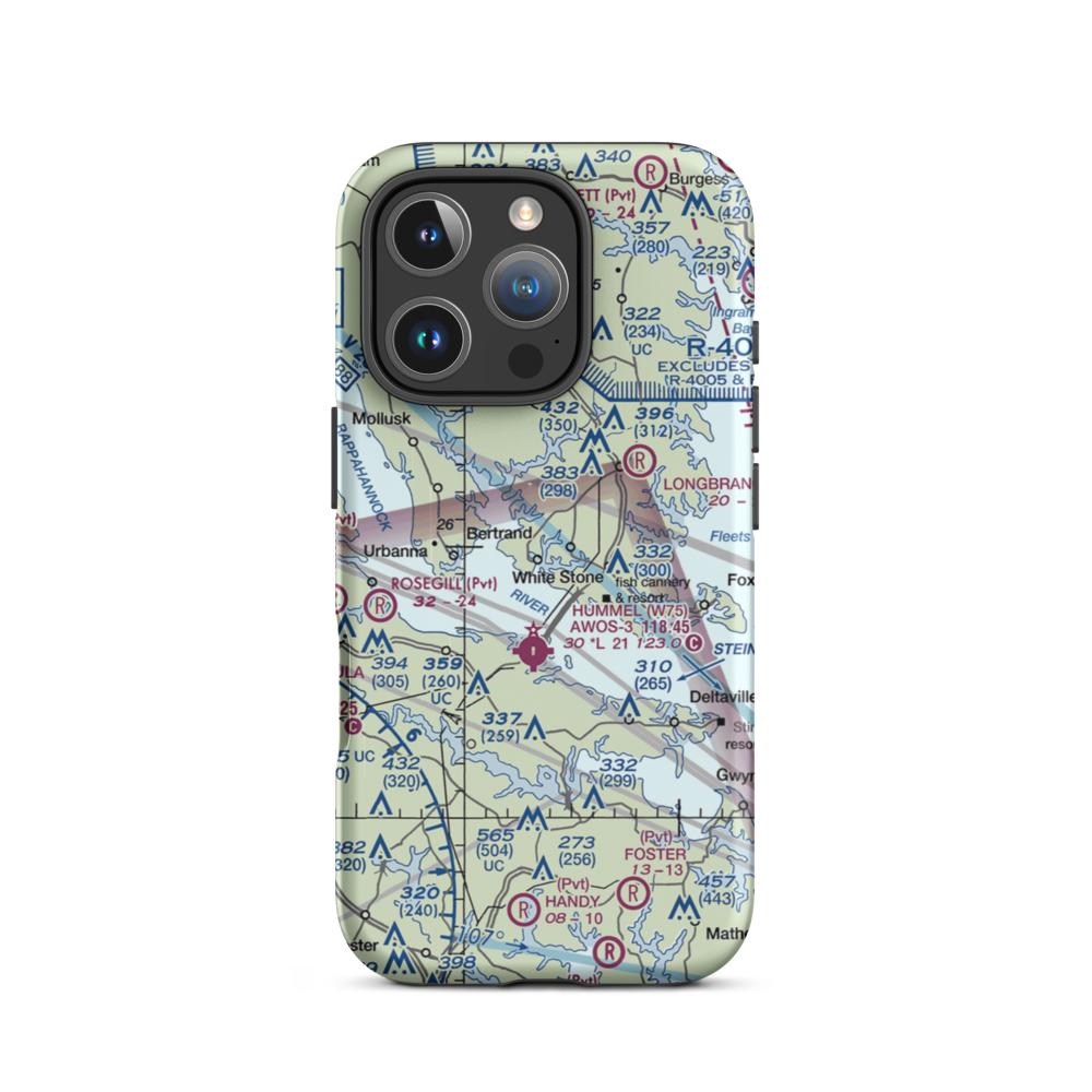 Irvington Marina Seaplane Base (VG21) VFR Sectional  Tough iPhone Case iPhone 16 Pro model shown