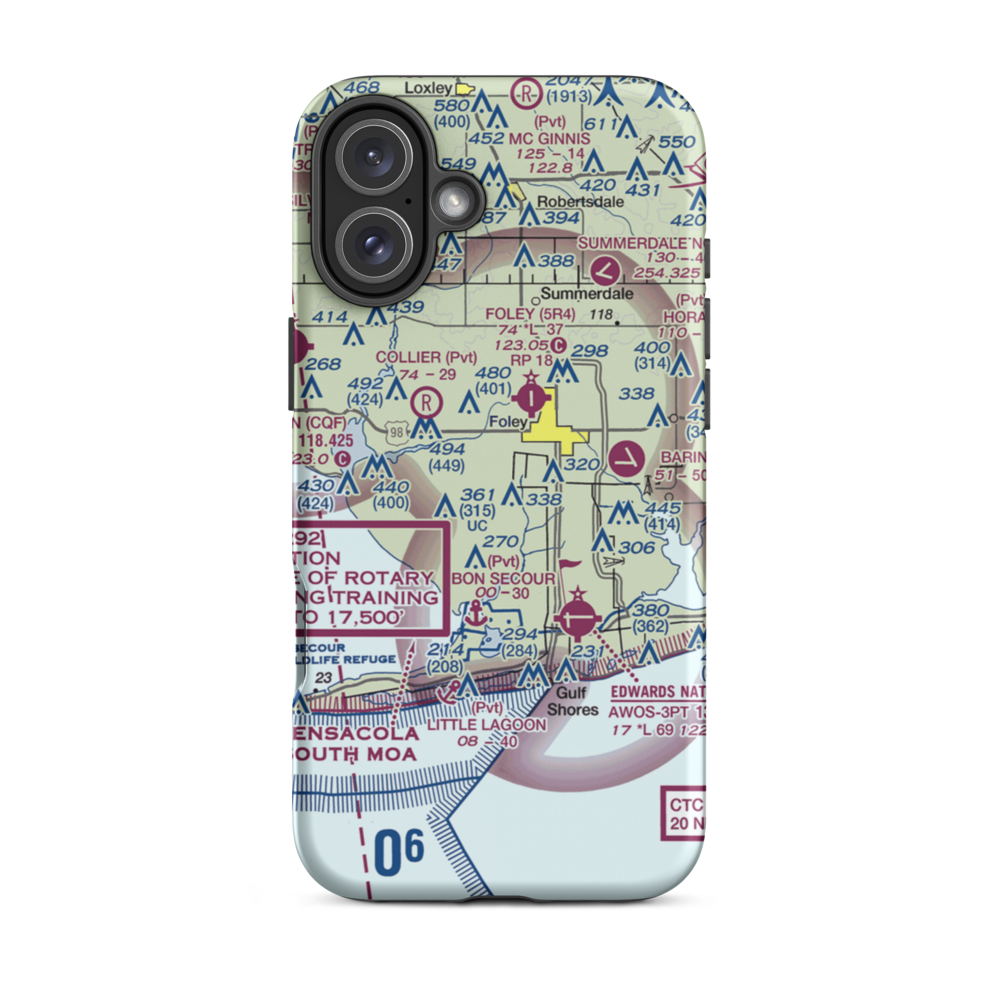 Irwin Farms Airport (4AL2) VFR Sectional  Tough iPhone Case iPhone 16 Plus model shown