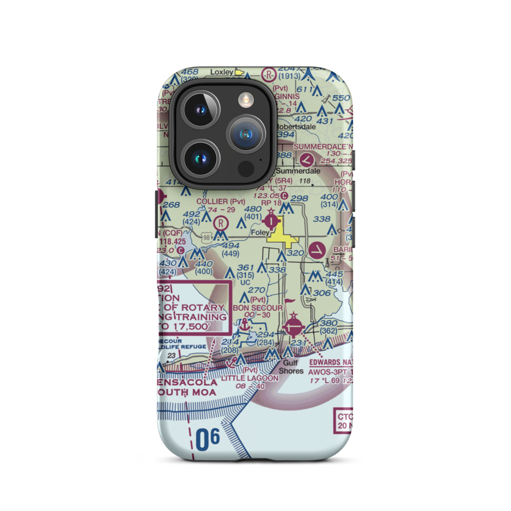 Irwin Farms Airport (4AL2) VFR Sectional  Tough iPhone Case iPhone 16 Pro model shown
