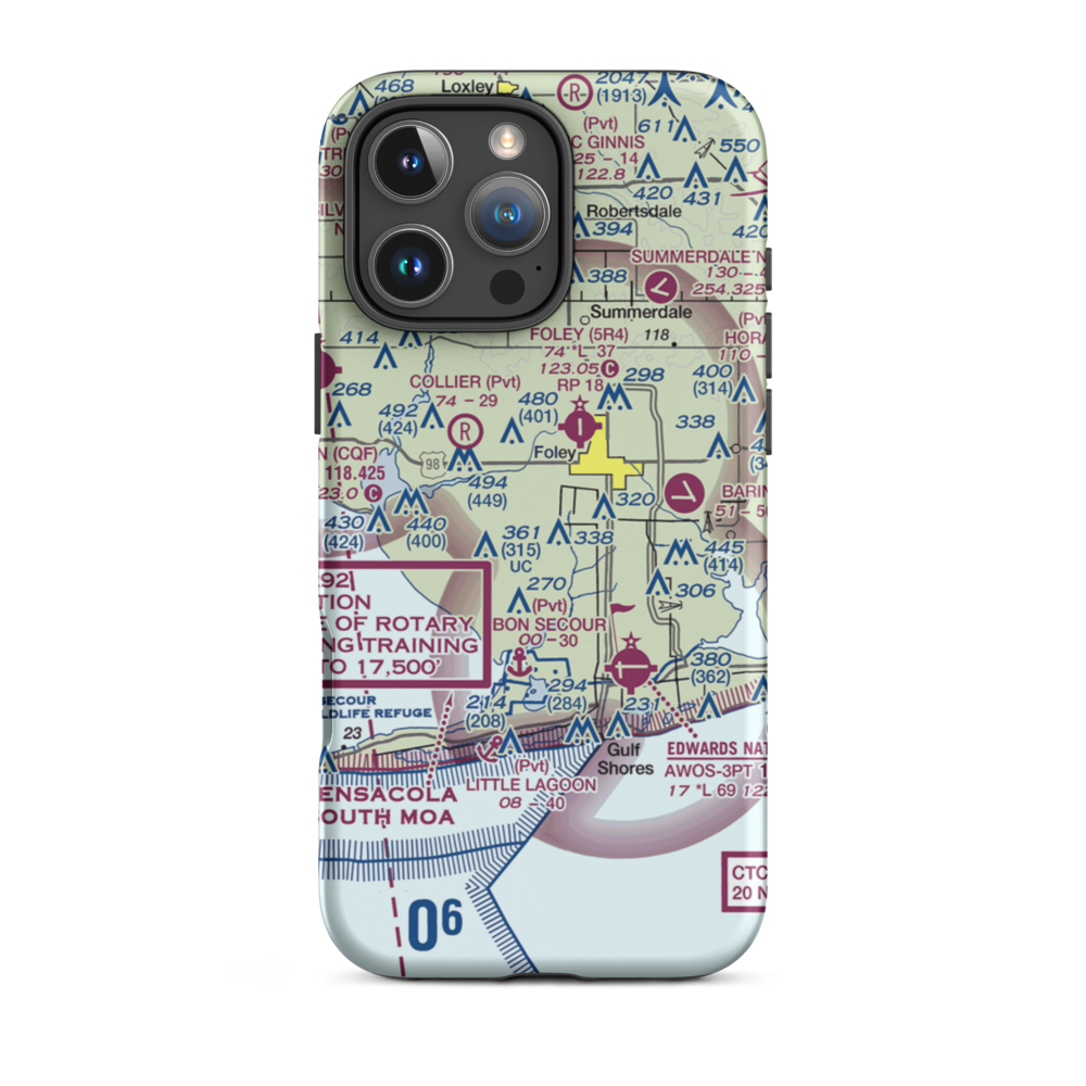 Irwin Farms Airport (4AL2) VFR Sectional  Tough iPhone Case iPhone 16 Pro Max model shown