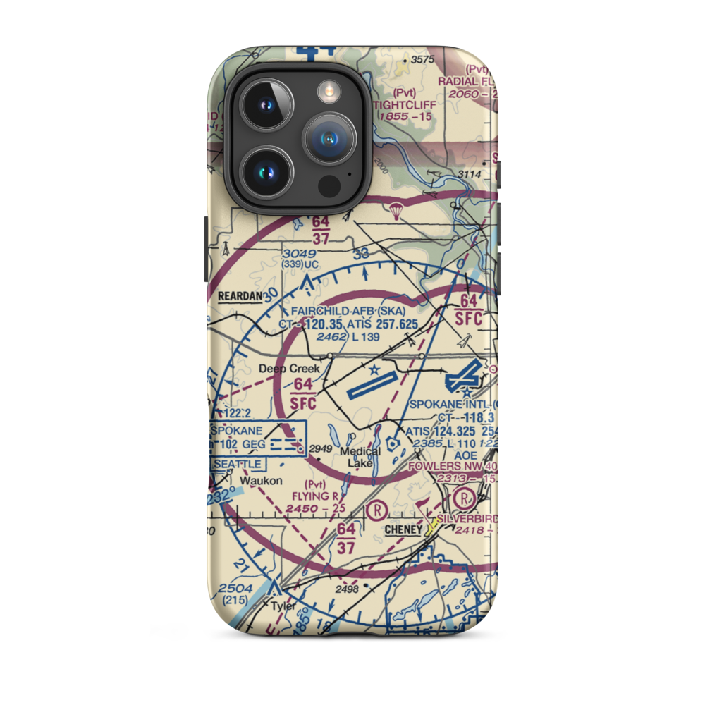 Isaacson Airport (8AN6) VFR Sectional  Tough iPhone Case iPhone 16 Pro Max model shown
