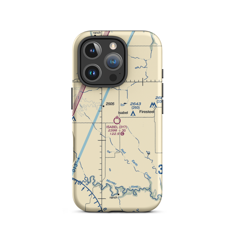 Isabel Municipal Airport (3Y7) VFR Sectional  Tough iPhone Case iPhone 16 Pro model shown