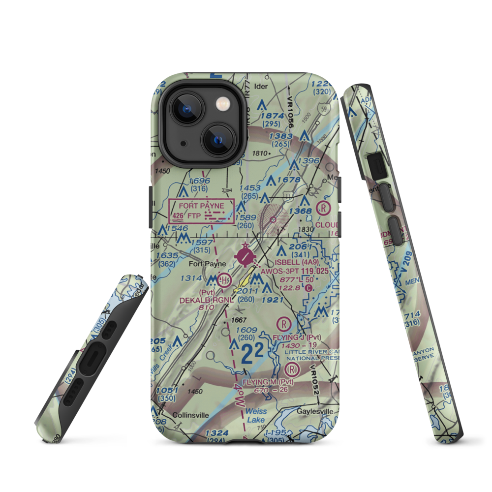 Isbell Field (4A9) VFR Sectional  Tough iPhone Case iPhone 14 model shown