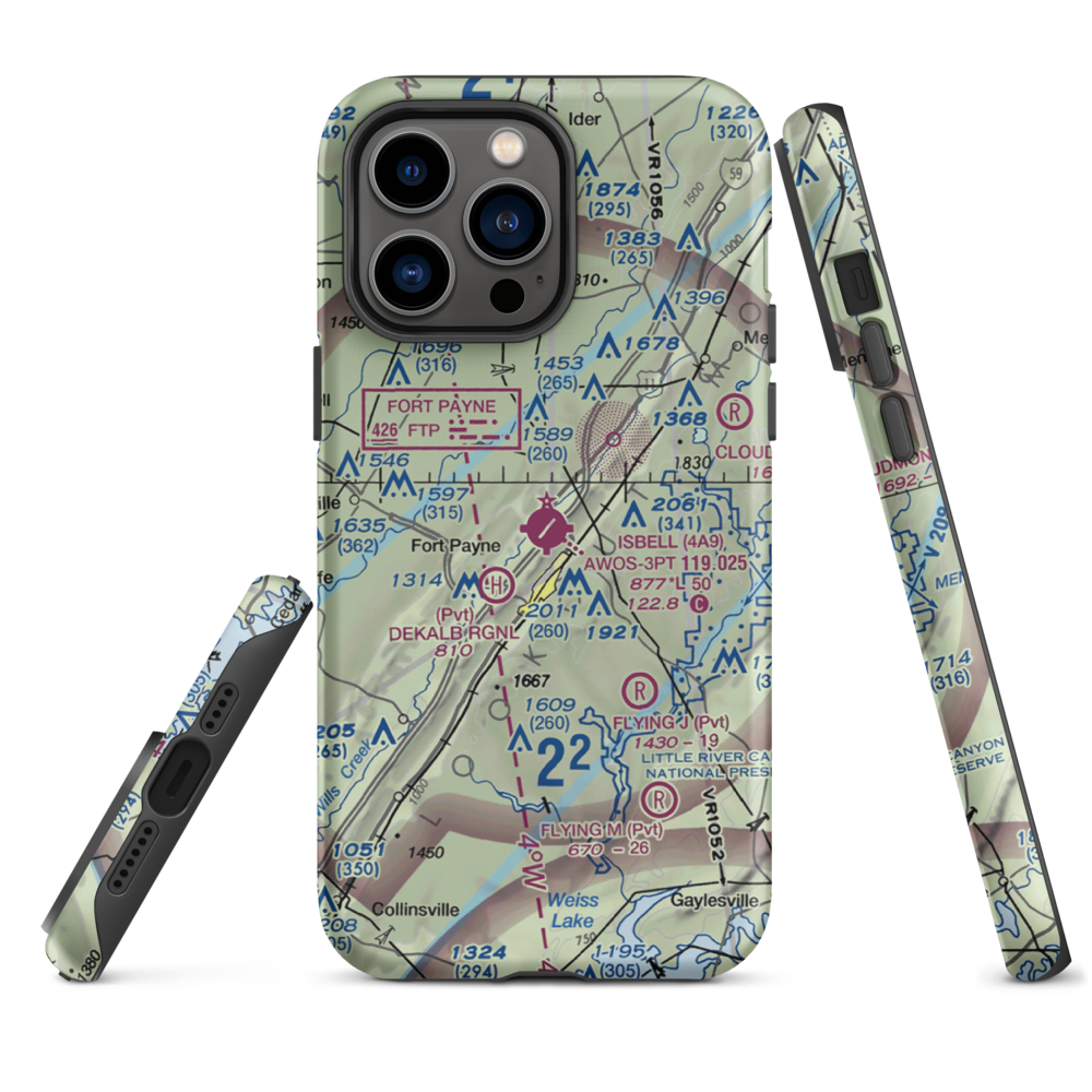 Isbell Field (4A9) VFR Sectional  Tough iPhone Case iPhone 14 Pro Max model shown