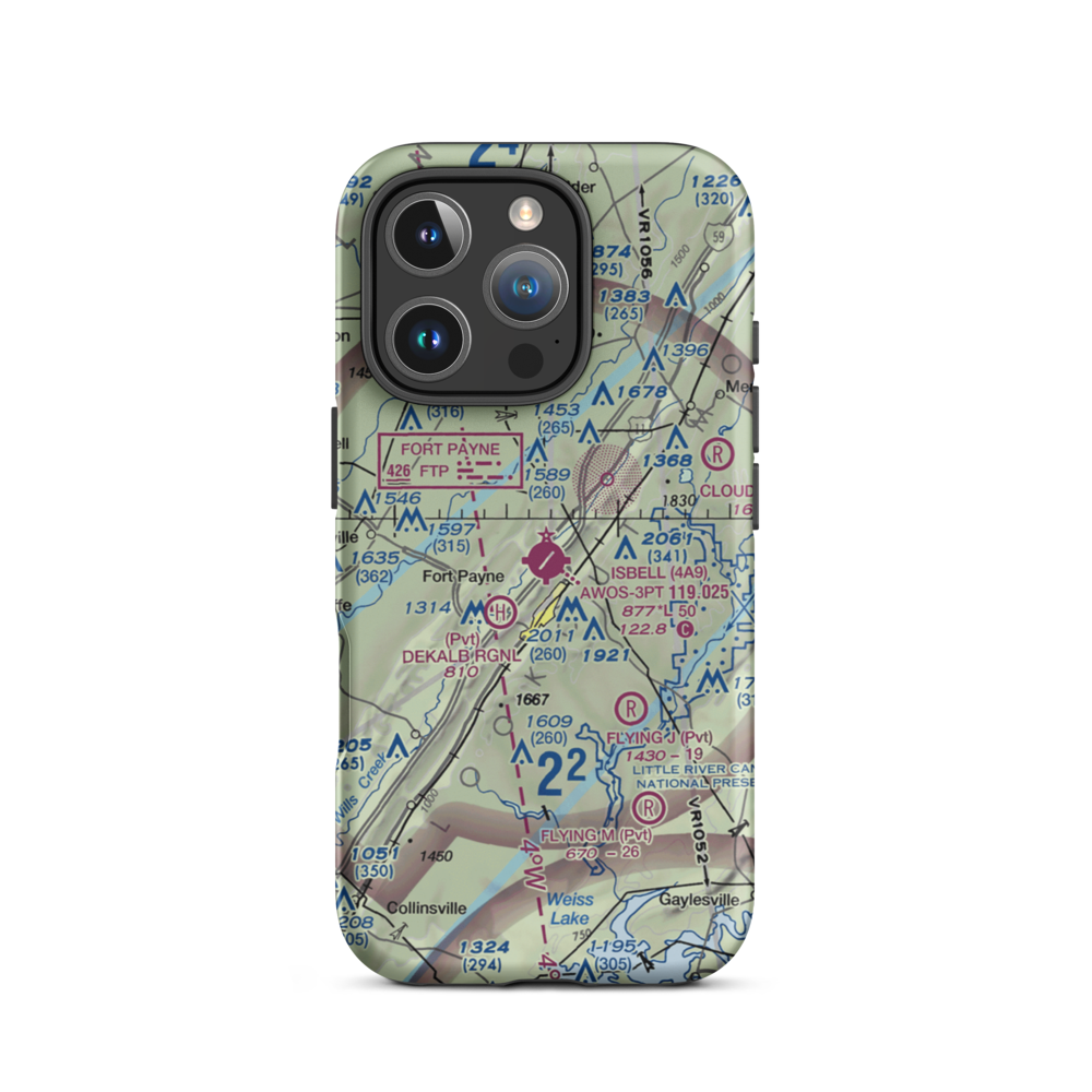 Isbell Field (4A9) VFR Sectional  Tough iPhone Case iPhone 16 Pro model shown