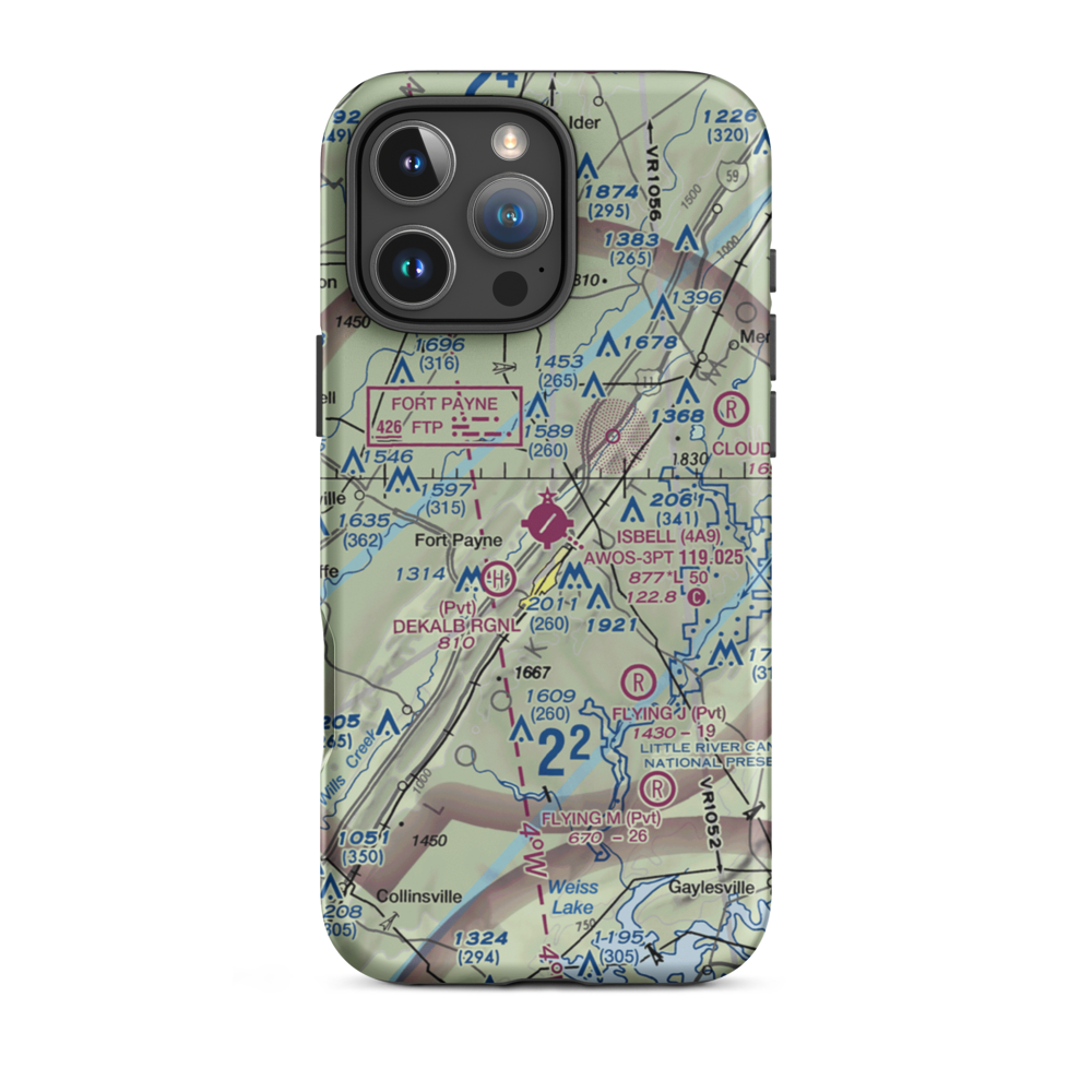 Isbell Field (4A9) VFR Sectional  Tough iPhone Case iPhone 16 Pro Max model shown