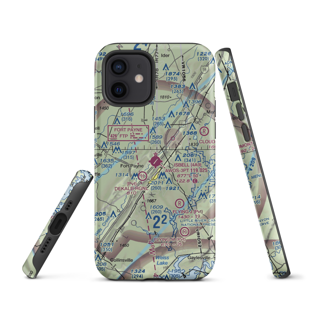 Isbell Field (4A9) VFR Sectional  Tough iPhone Case iPhone 12 model shown