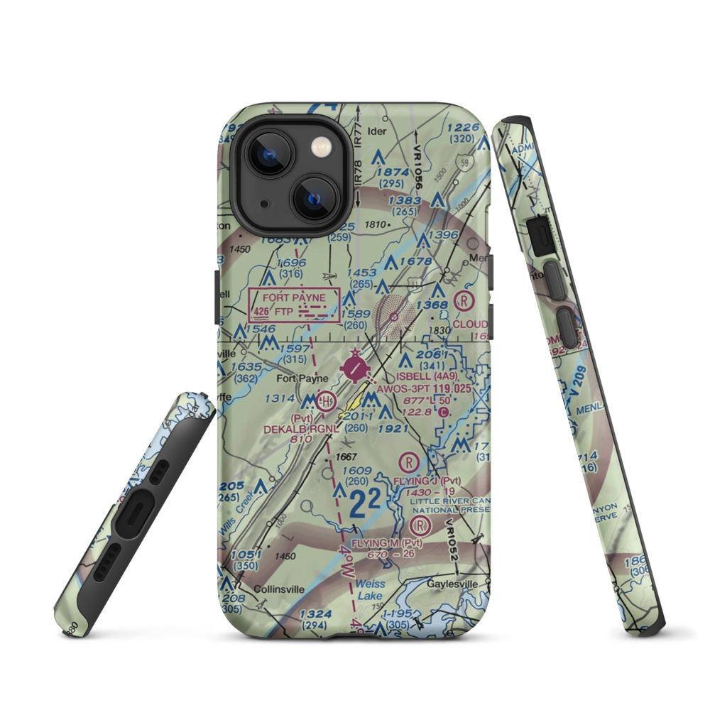 Isbell Field (4A9) VFR Sectional  Tough iPhone Case iPhone 13 model shown
