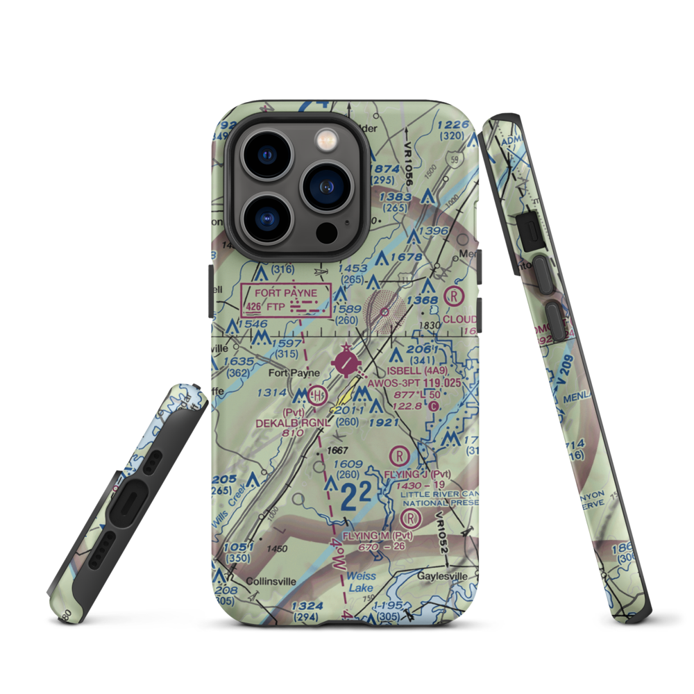 Isbell Field (4A9) VFR Sectional  Tough iPhone Case iPhone 13 Pro model shown