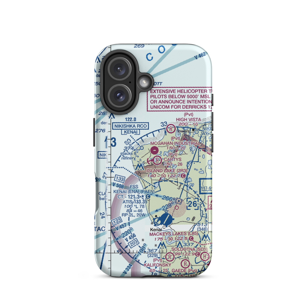 Island Lake Seaplane Base (2R3) VFR Sectional  Tough iPhone Case iPhone 16 model shown